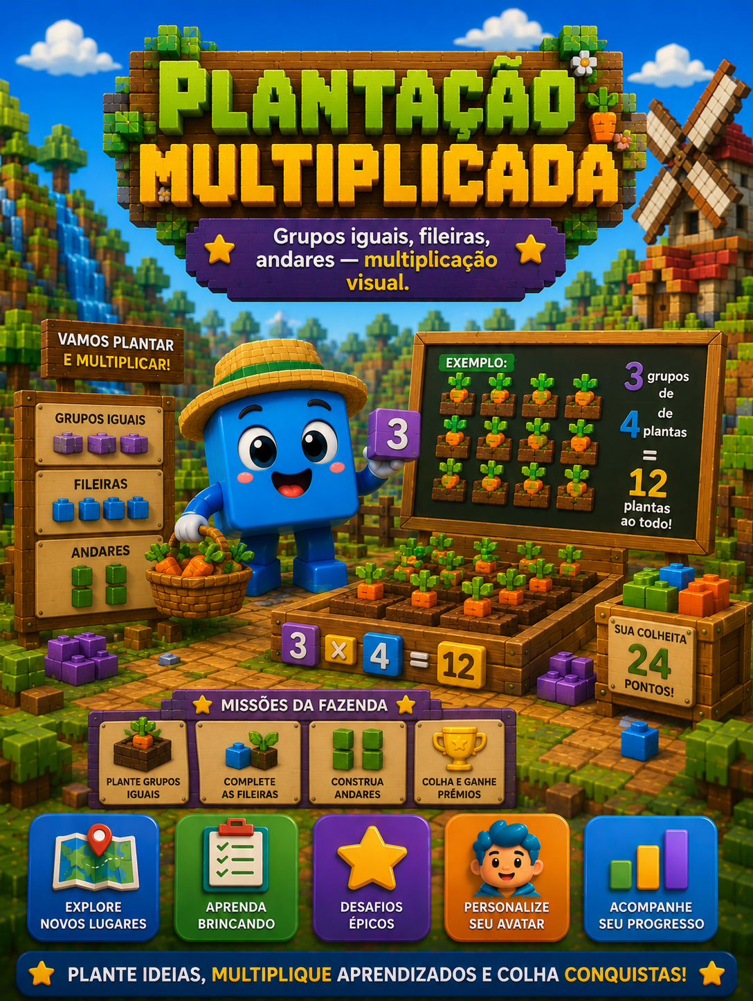Arte do módulo Plantação Multiplicada do Kubinho